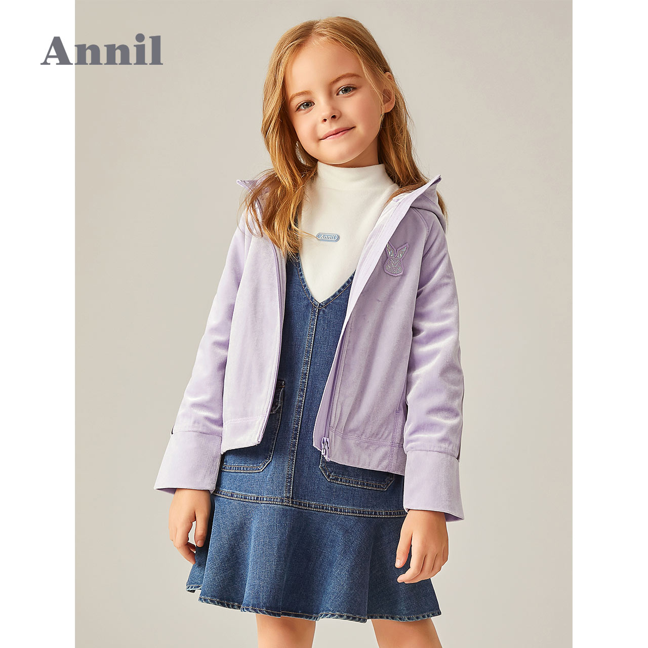 安奈儿女童装休闲外套2020秋装新款中大儿童普通外套