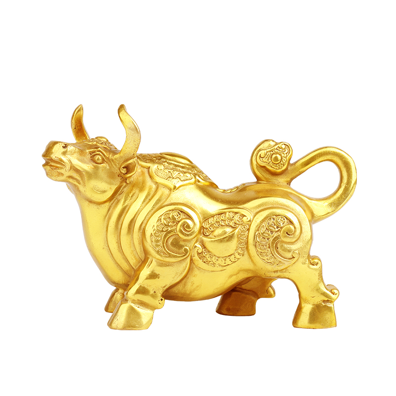 铜牛摆件招财镇宅风水牛气冲天金牛属牛的转运挂件辟邪家居工艺品