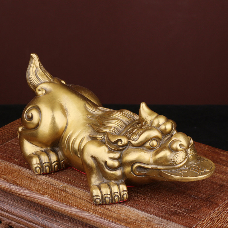 摆件全铜貔貅茶桌茶宠吞金车载纯铜貔恘皮丘装饰摆件