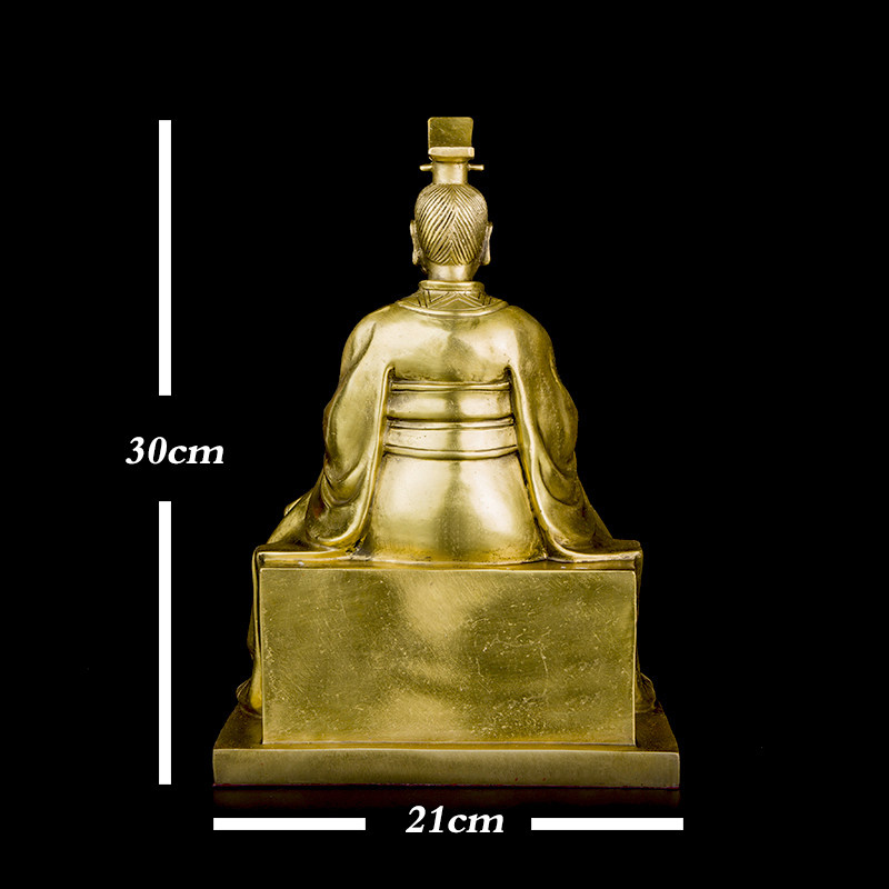 周文王铜像后天八卦祖师周易六十四卦文王姬昌铜神像风水用品铜器