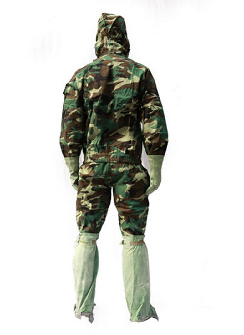新华fff02分体式防毒衣军绿色防化生化武器迷彩服防护服