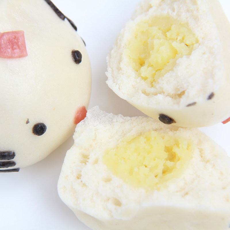 kt无添加手工动物奶黄包卡通果蔬菜馒头宝宝速食早点早餐速冻包邮