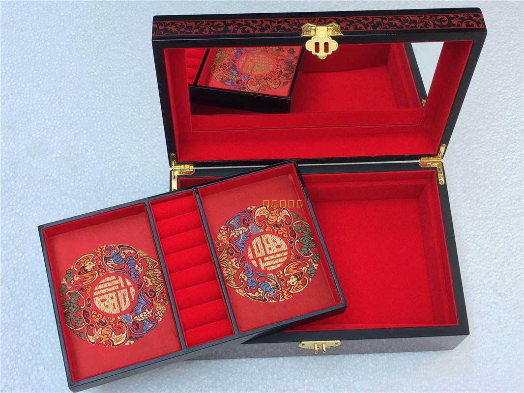 平遥古典漆器礼金新娘盖头结婚拜帖盒下聘礼盒首饰盒