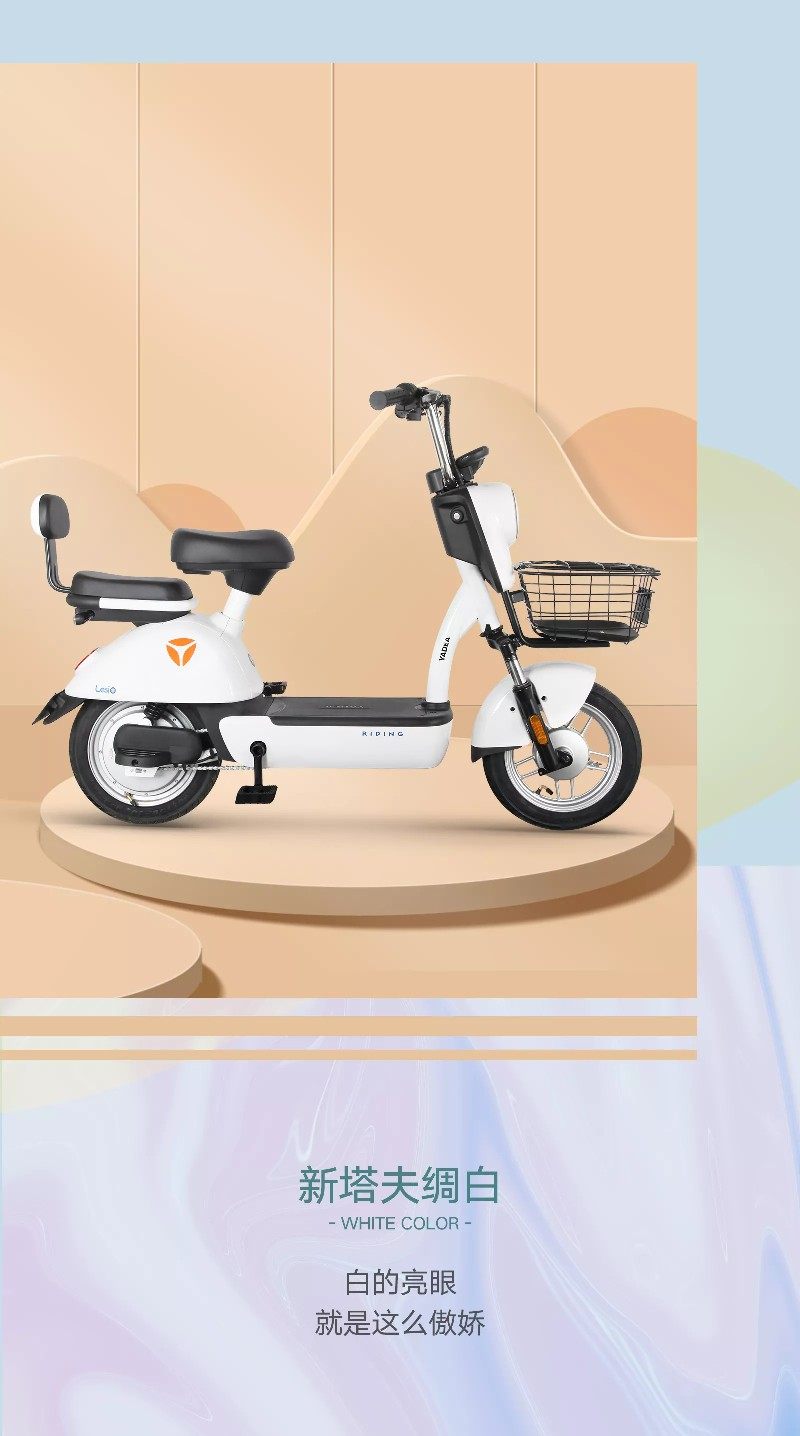 雅迪电动车乐思新款国标车冠冠能电瓶车石墨小型电动自行车