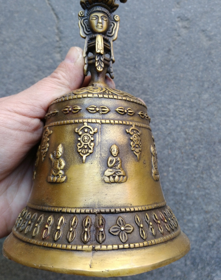 铃铛金刚铜铃招魂道士法器密宗纯铜手摇五股摆件