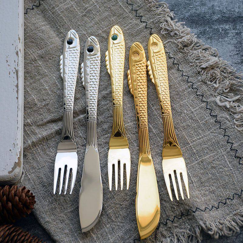 精品鱼刀果酱意面餐叉西餐鱼叉不锈钢品级食品西餐餐叉