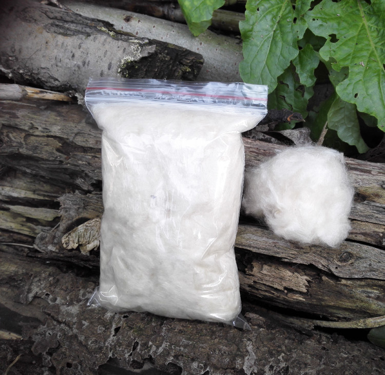 52bushcraft 户外露营求生点火 火绒 引火物 木棉 棉花 原生态