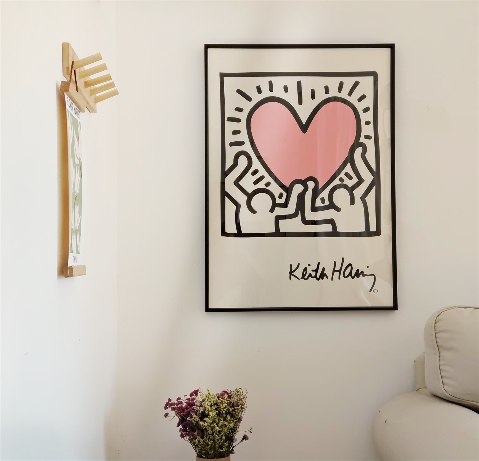 凯斯哈林keithharing波普涂鸦艺术潮流挂画客厅卧室现代装饰画