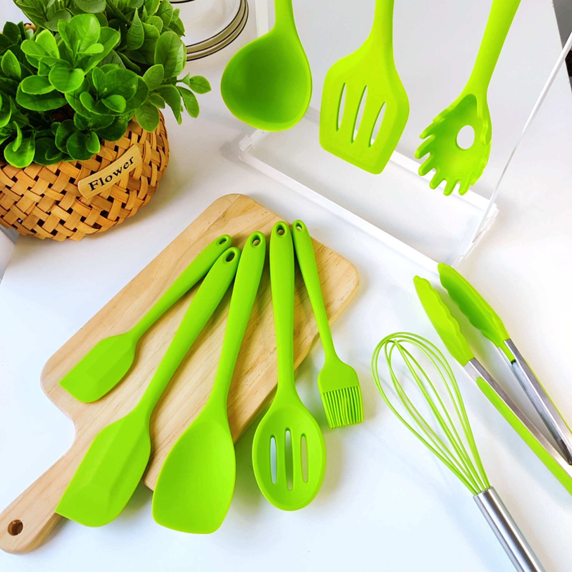 包邮厨具硅胶十件全套勺铲炒菜不粘锅家用汤面全套勺铲