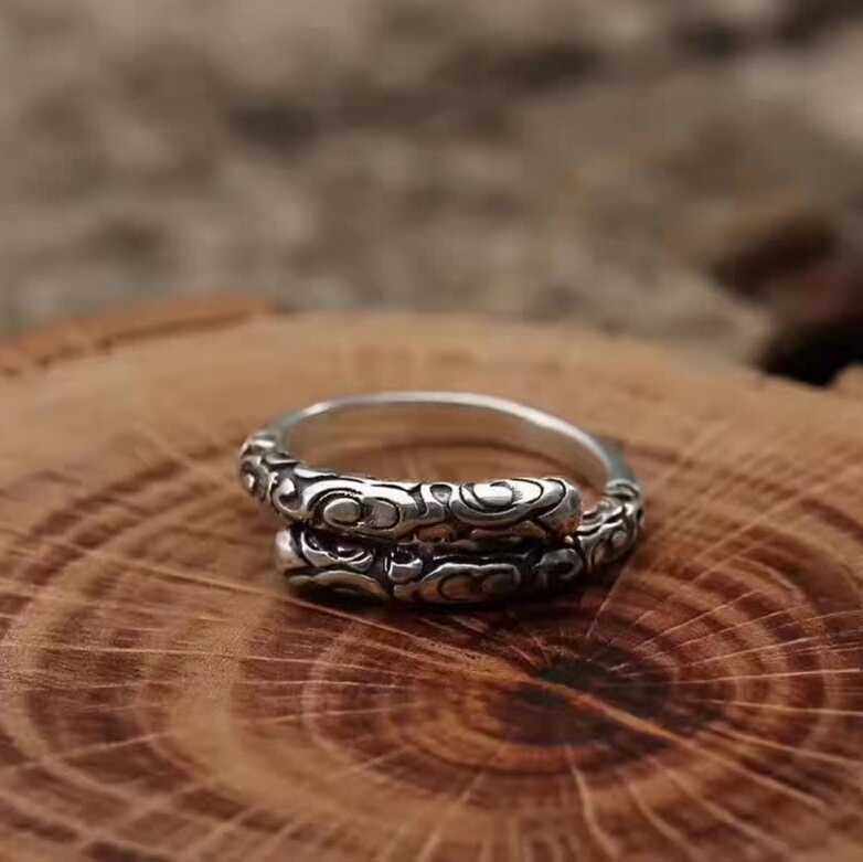 足银西游记法器纯银戒指金箍棒九锡禅杖九齿钉耙月牙戒指