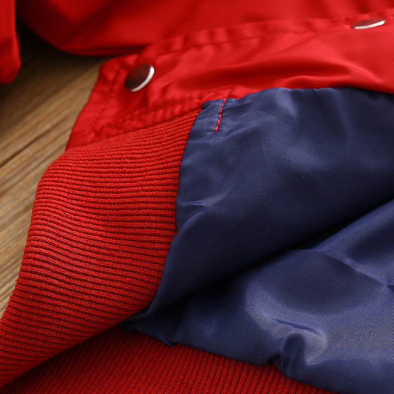 男童夹克春装外套春秋款2022新款洋气中大童男孩儿童装棒球服红色