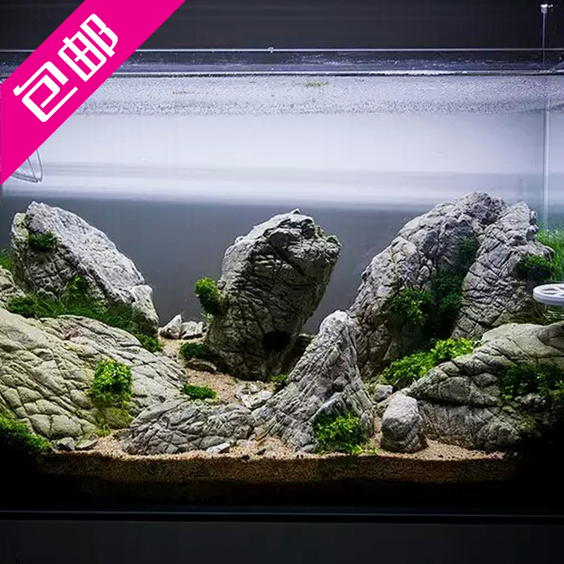石头鱼缸造景青龙假山自然景观装饰盆景观赏造景
