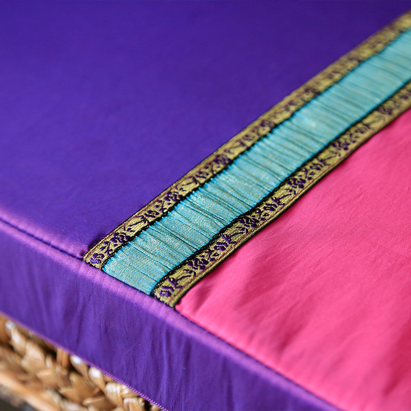 东南亚印度风情紫色玫红装饰海绵垫沙发坐垫窗台飘窗垫