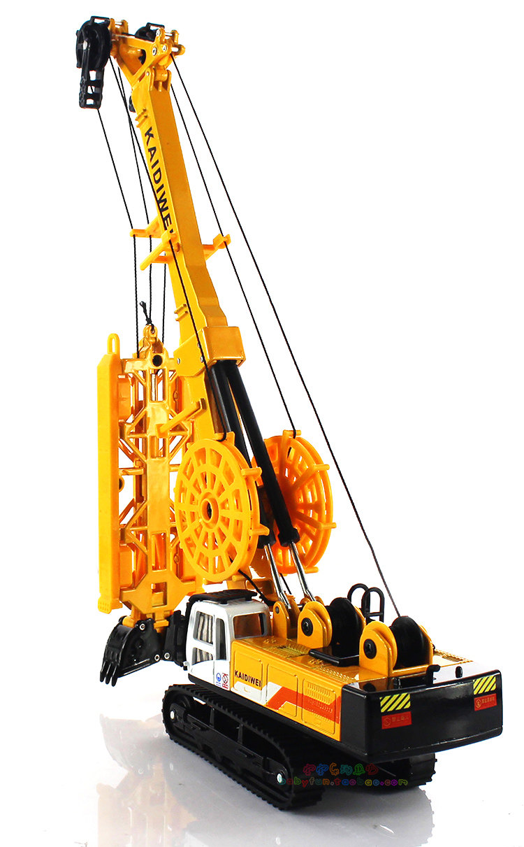 凯迪威625047合金工程车模型64成槽机液压抓斗槽车车模