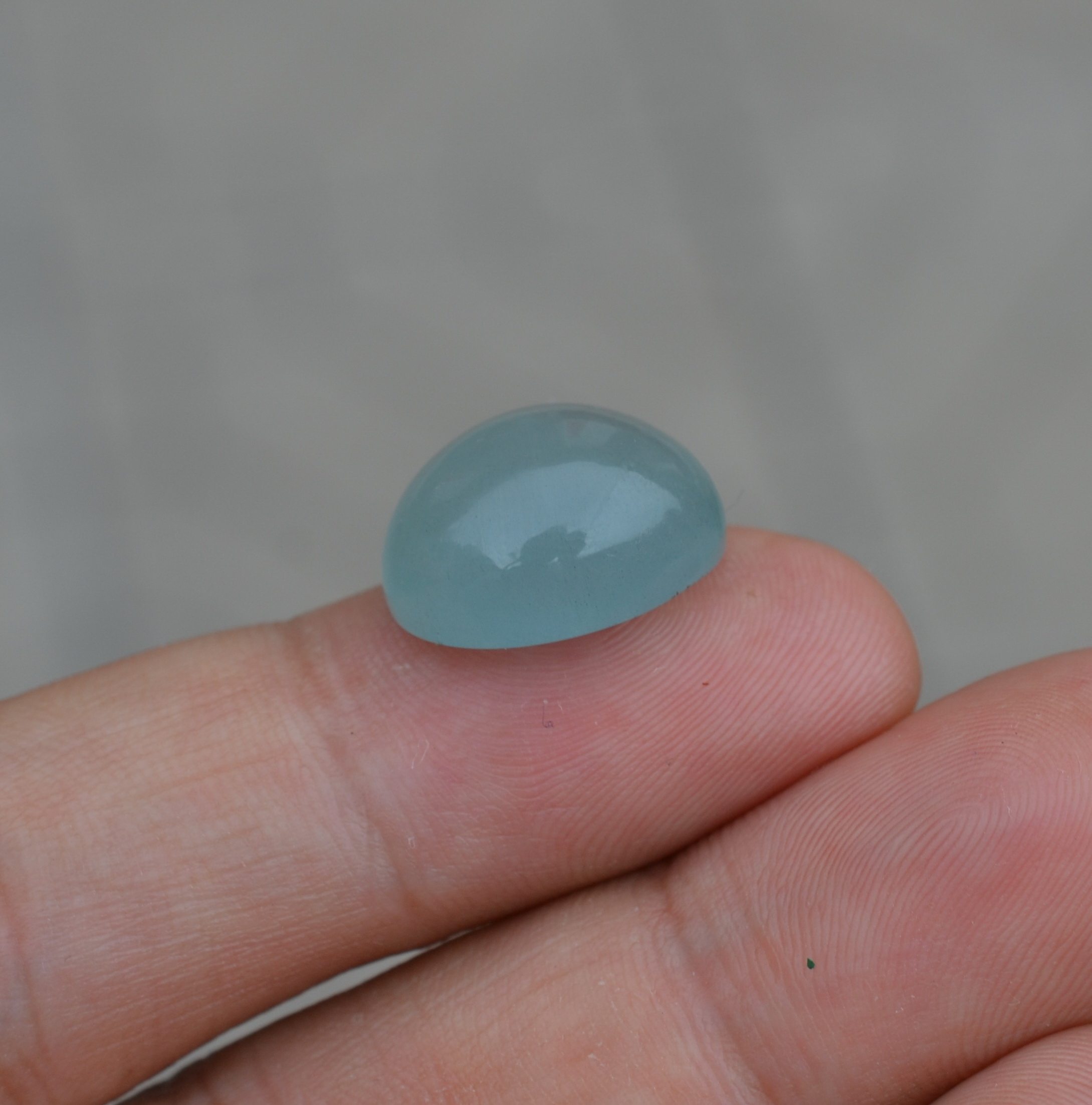 天然蛋面海蓝宝石裸石戒面晶莹剔透水头足无填充13.665克拉其他