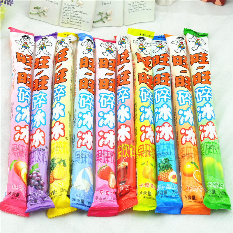 旺旺冻痴多味碎冰冰混合果味饮料支碎碎冰吸吸棒棒批发棒棒冰