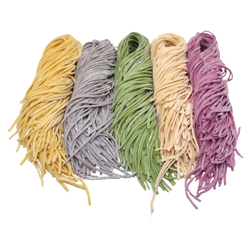 健乐新鲜果蔬面条五彩手工营养宝宝面食彩色面条