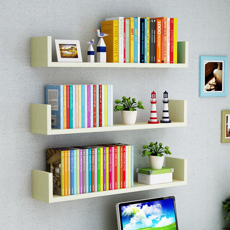 金耀u型书架创意电视墙壁上搁板隔板|机顶盒壁挂架|置物架|搁物架