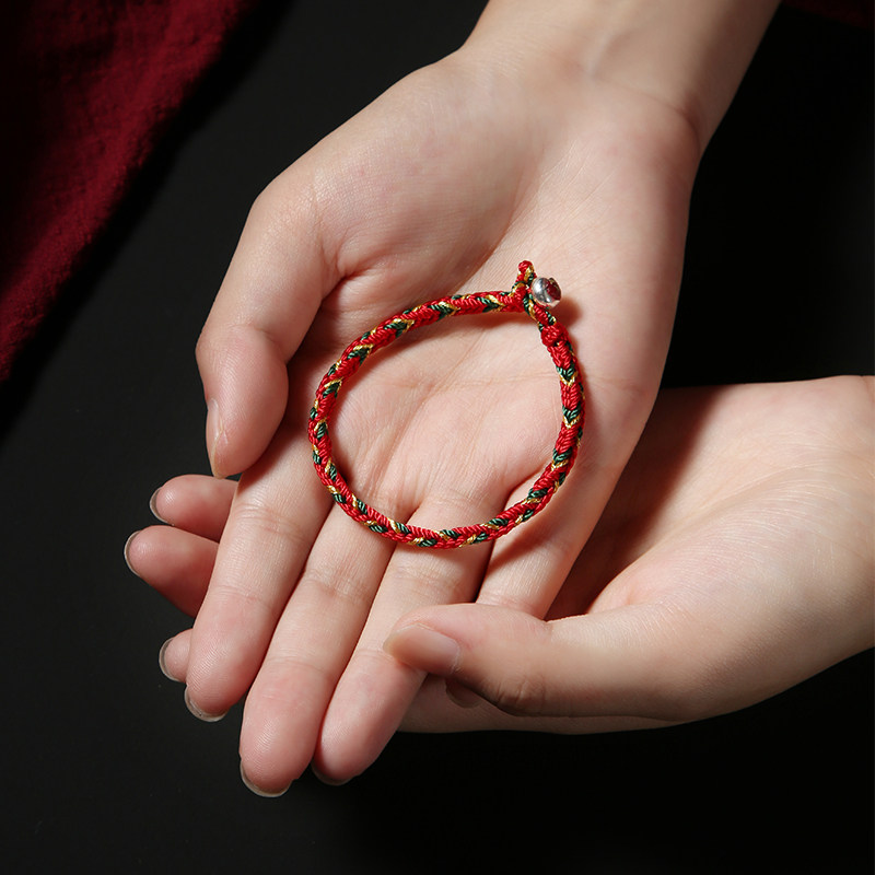 日本清水观音堂本本命年红绳手链好运手工编织绳