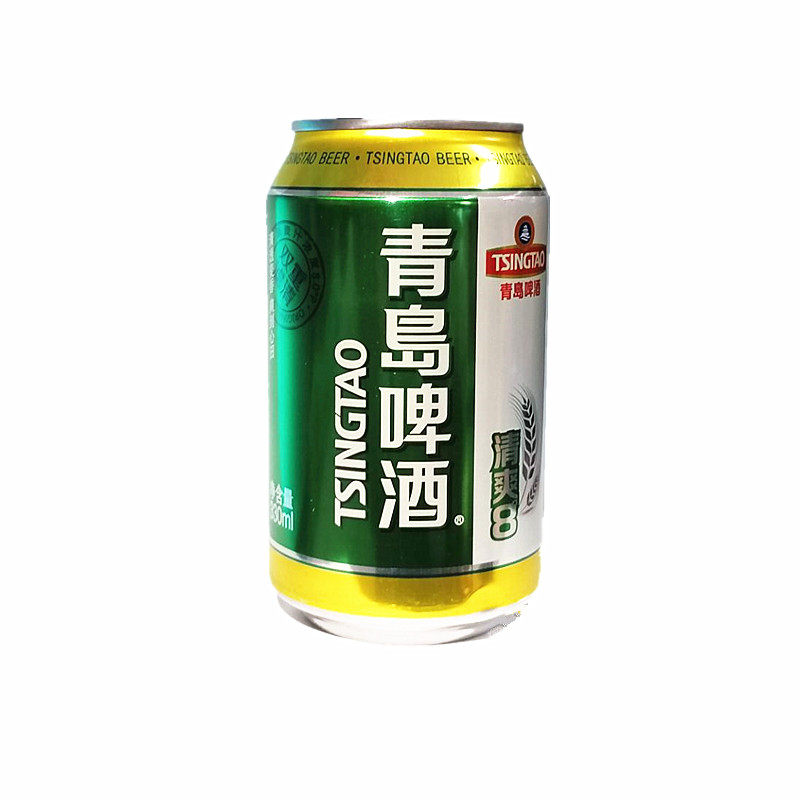 青岛啤酒清爽8度330ml24罐清透麦香爽口爽心整箱啤酒
