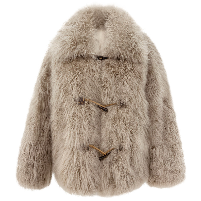 cc皮草 柔软云朵 手感绵软 珍稀进口山羊绒皮草外套女新款