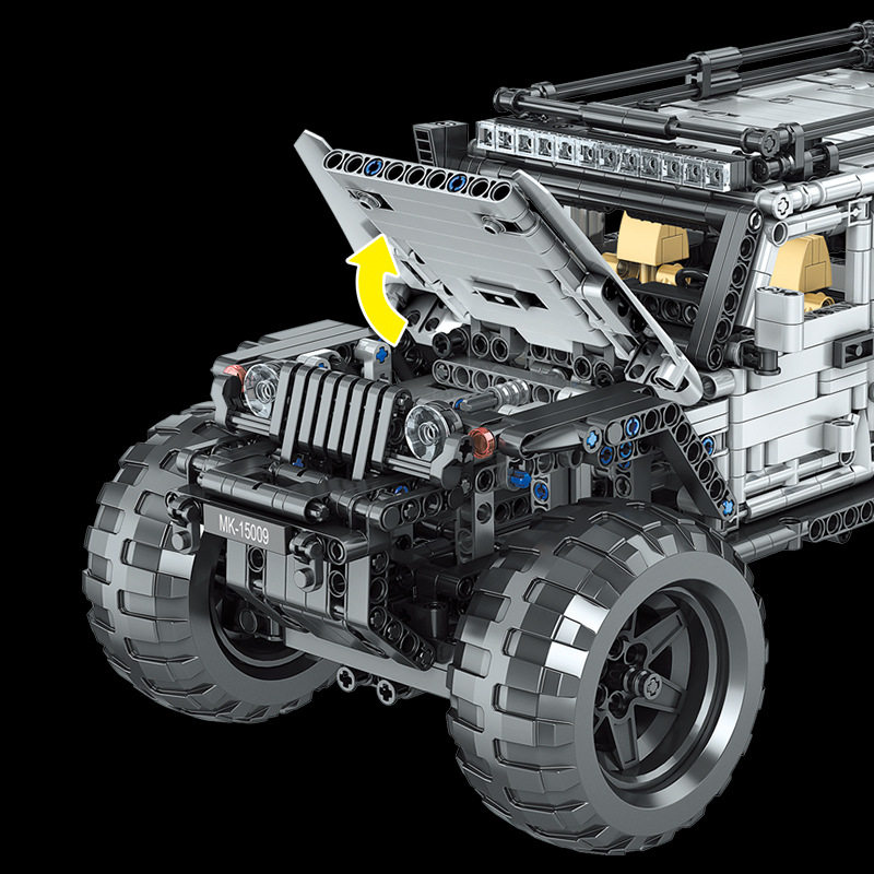 宇星15009越野车电动遥控app百变积动系列小颗塑料积木