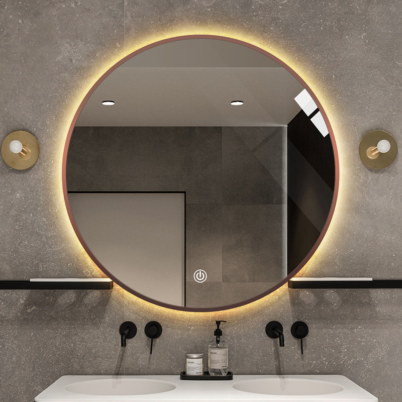led灯镜不锈钢圆形浴室壁挂智能背光卫生间镜子浴室镜