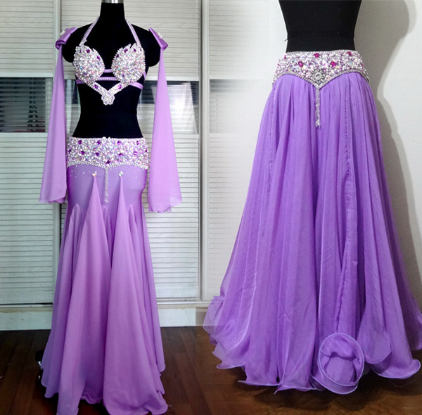 俄罗斯豪华肚皮表演演出服套装颜学丽同款沙漠之舞肚皮舞套装演出服