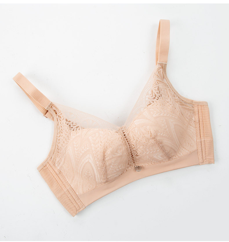 诗曼芬大胸bc杯薄款直立棉无钢圈春秋舒适无痕文胸