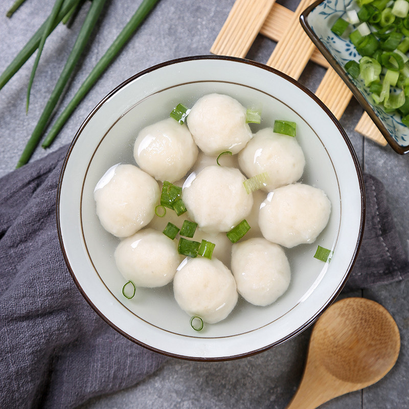 通隆手工鱼扣福州小吃闽南风味无馅小鱼鱼丸海鲜丸类