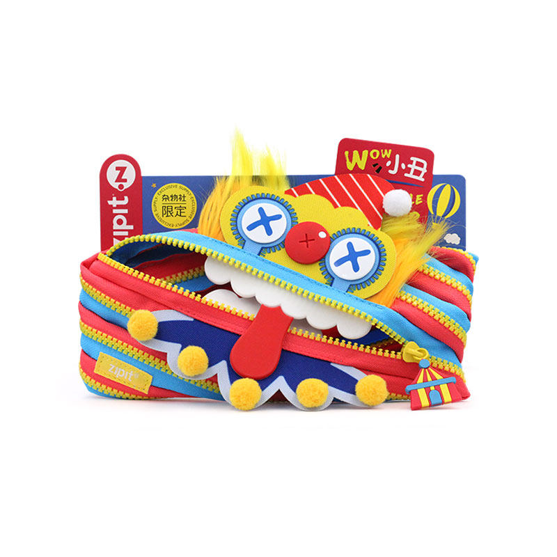 zipit官方授权九木杂物限定小丑笔袋学生可爱笔袋