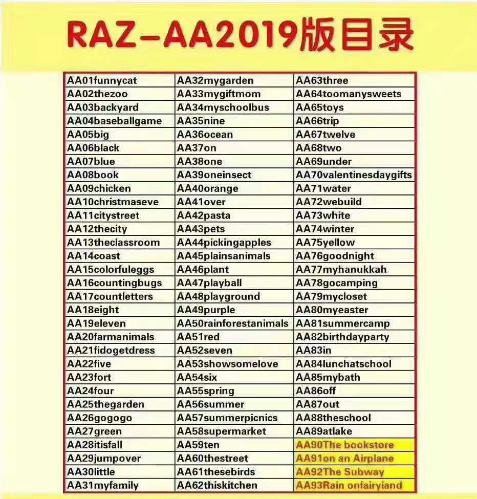 raz分级阅读绘本全套aa点读版readingaz小达人点读笔