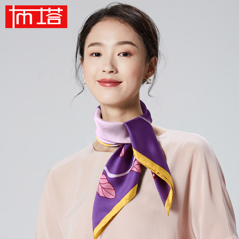 丝巾布塔小方方巾百搭发带真丝绸缎韩国空姐围巾