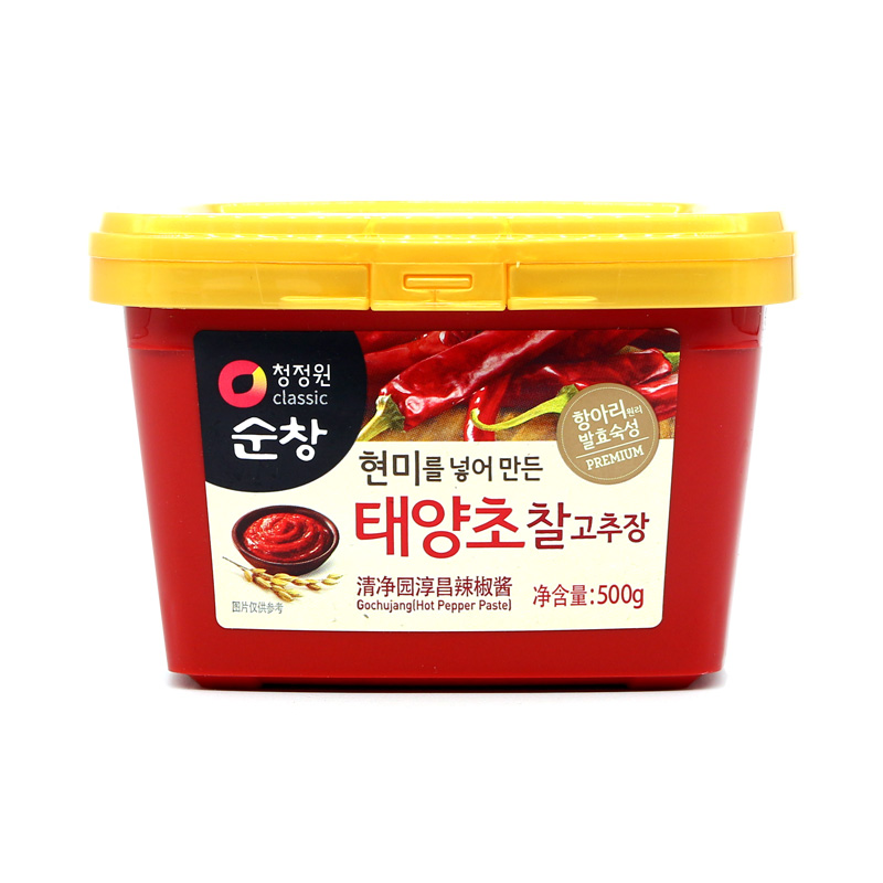 清净园韩式辣酱500g韩国进口淳昌辣椒酱石锅拌饭炒年糕火锅甜辣酱
