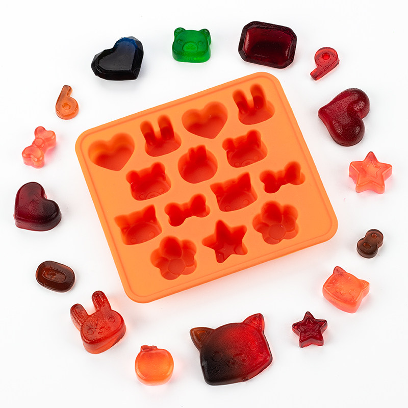 卡通软糖棒棒糖模具硅胶烘焙家用手工diy自制烘焙模具