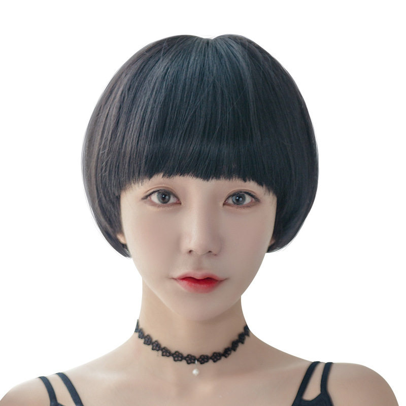 尚青丝假发女短发bobo头帅气短直发齐刘海二次元蘑菇头假发 - 安娜罗