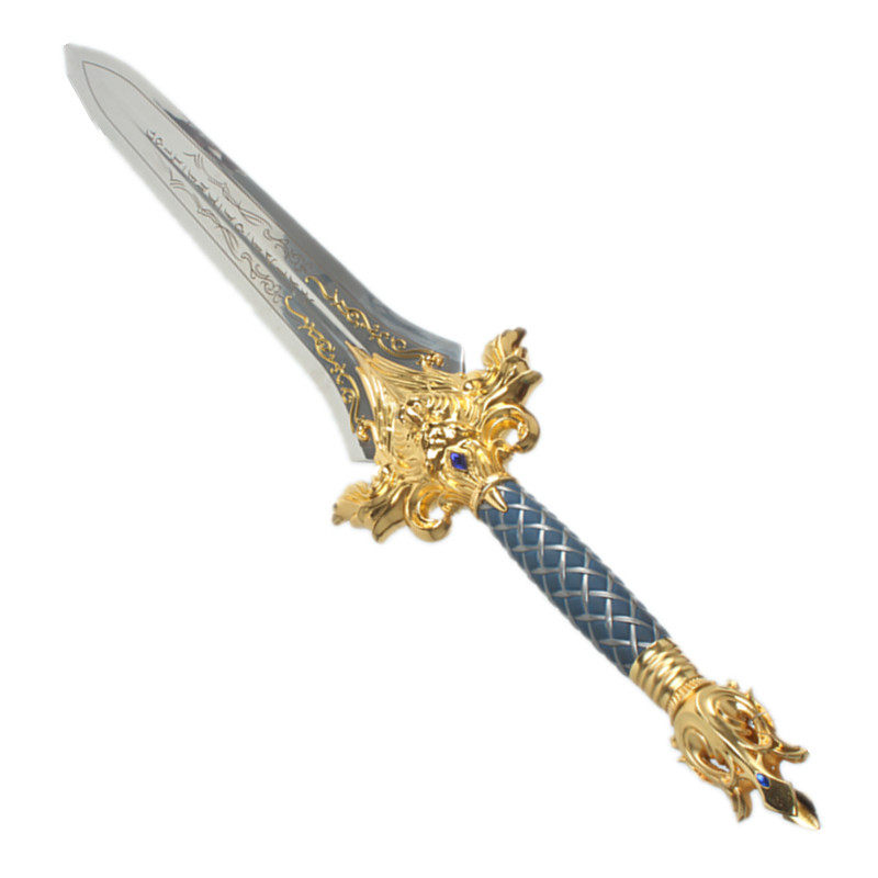 魔兽电影游戏周边国王莱恩剑霜之哀伤大号11武器模型全金属未开刃