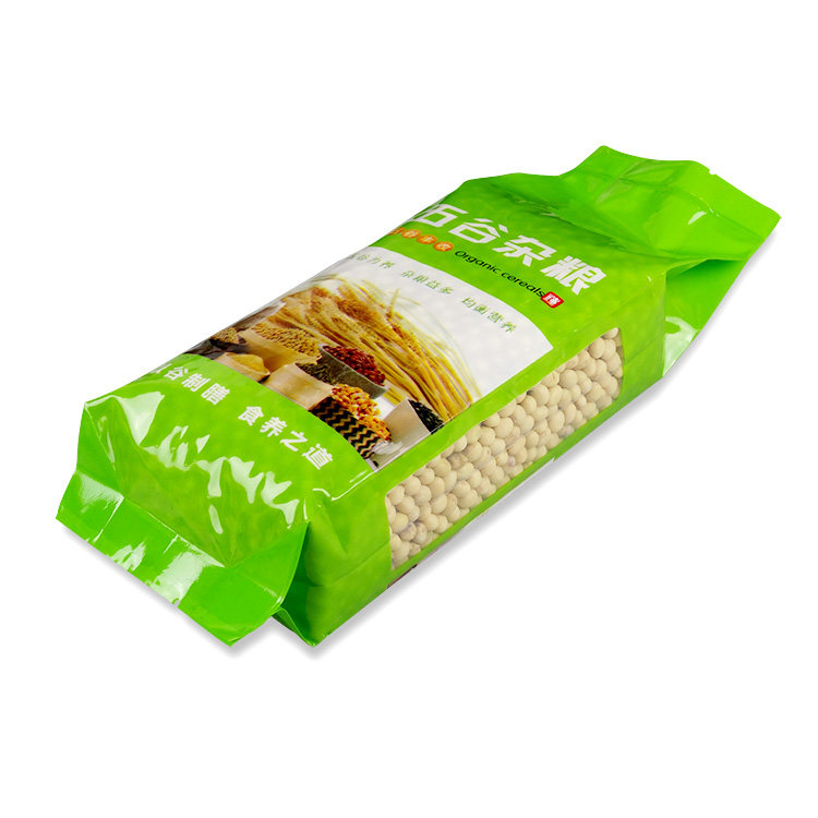 五谷杂粮真空印花开窗风琴背封封四方米粗粮大米礼品袋