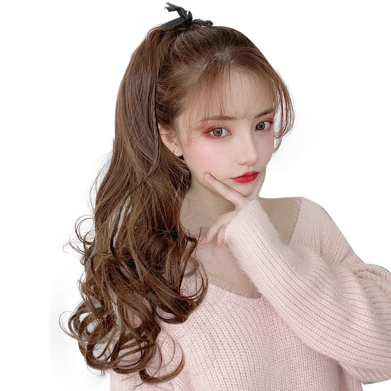 马尾假发高马尾头发自然隐形辫子网红波浪大波马尾