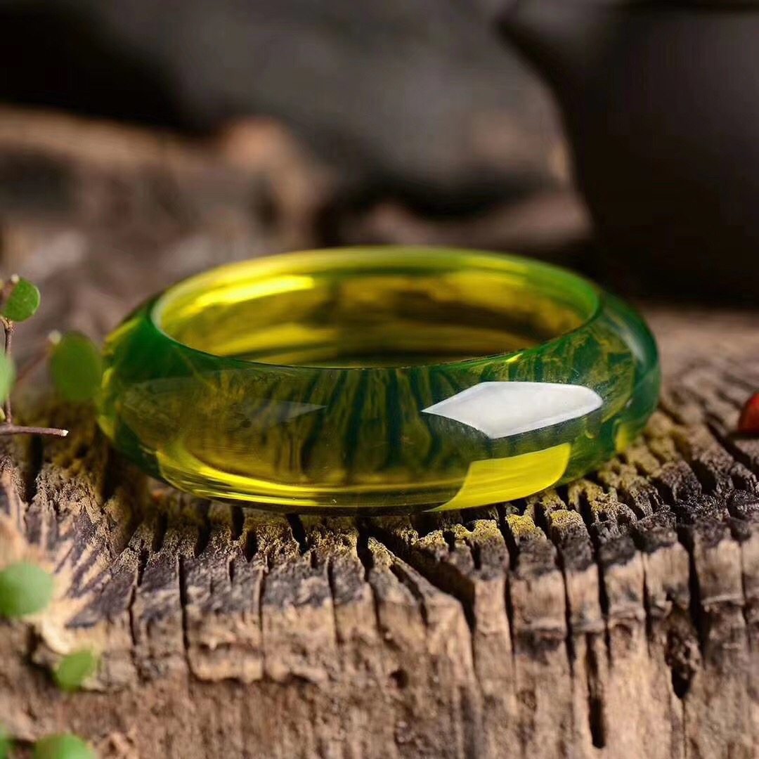 一代多米尼加天然蓝珀手镯墨西哥高蓝净水贵妃琥珀手饰