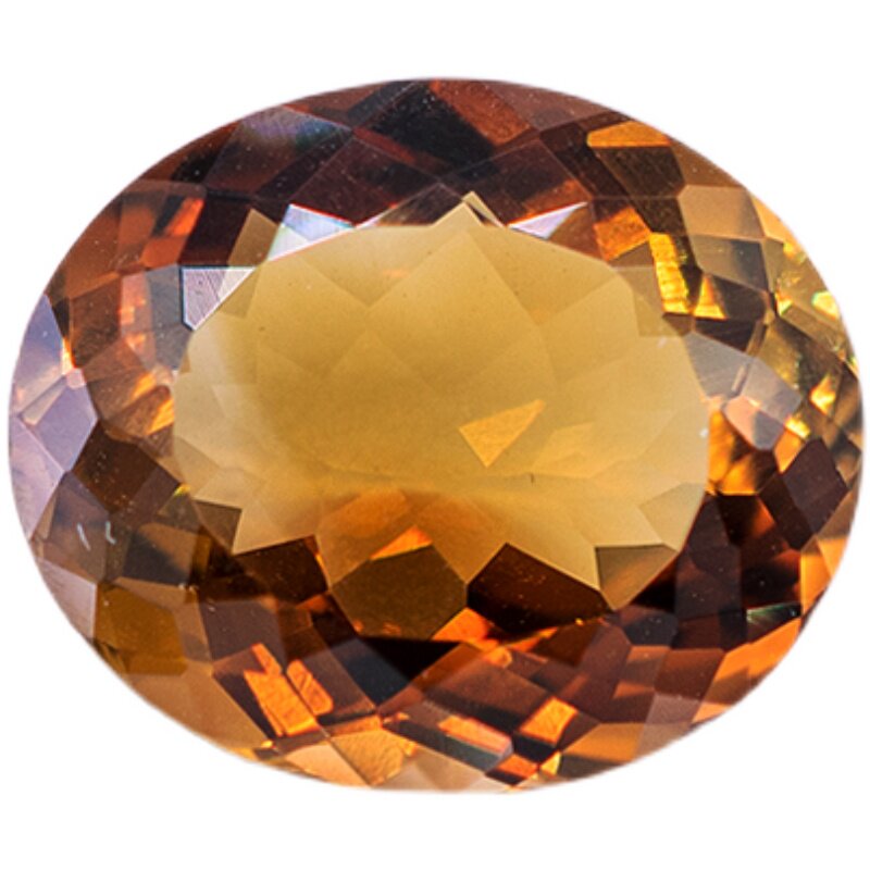 范儿珠宝天然帝王托帕石裸石椭圆形vvs净度红色其他