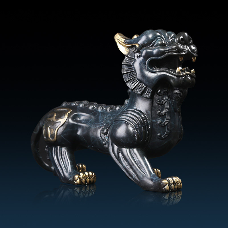 纯铜家居开业摆设桌面公室公司办公玄关瑞兽摆件