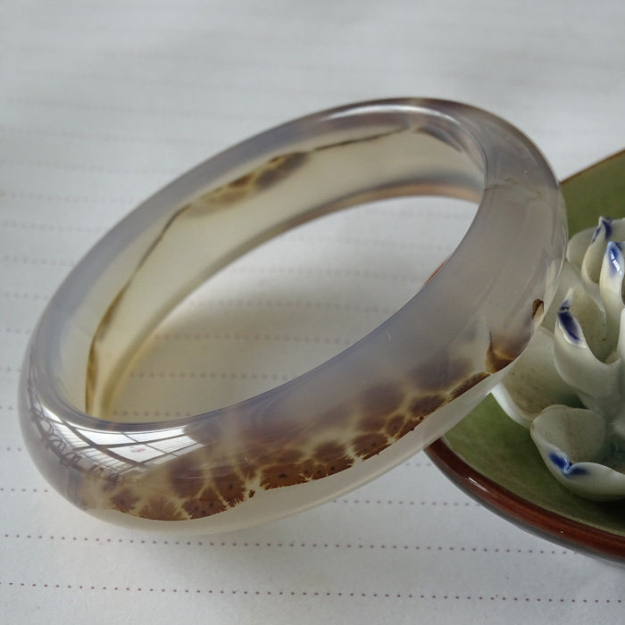 水玉冰魄天然海洋玉髓手镯非常润透手镯