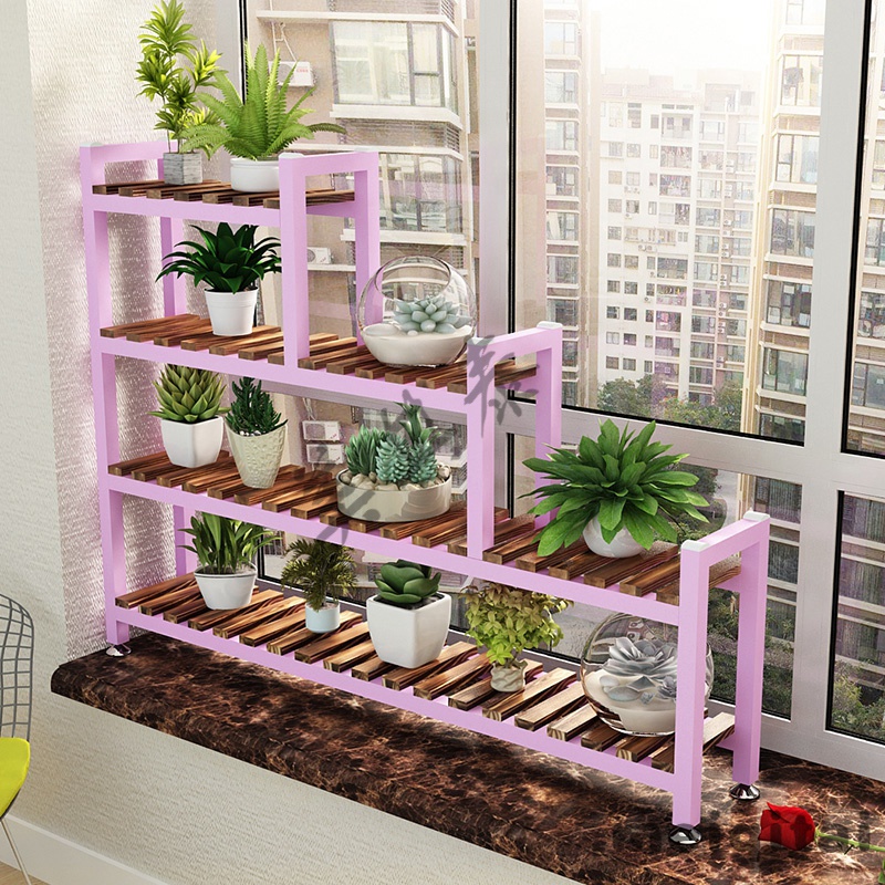 花架阳台花架子多层室内飘窗铁艺窗台花盆盆架花架