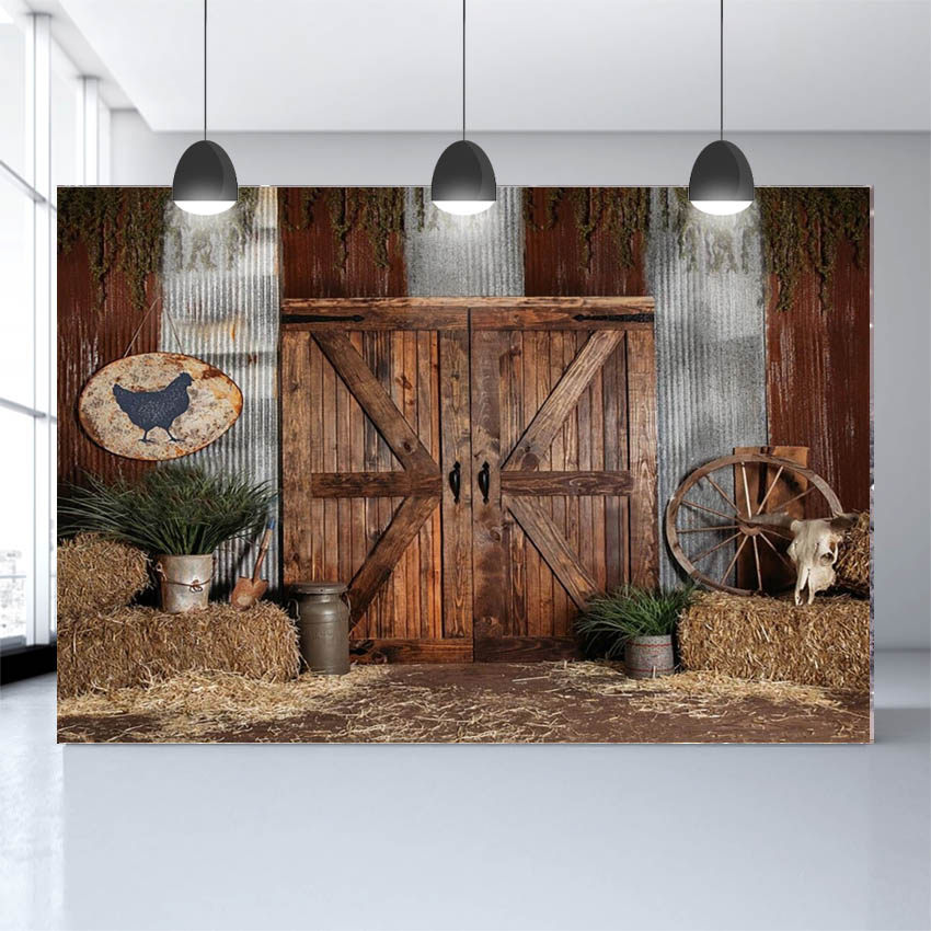 欧美圣诞节拍照背景纸复古风木板背景墙新生儿软胶背景婴儿背景