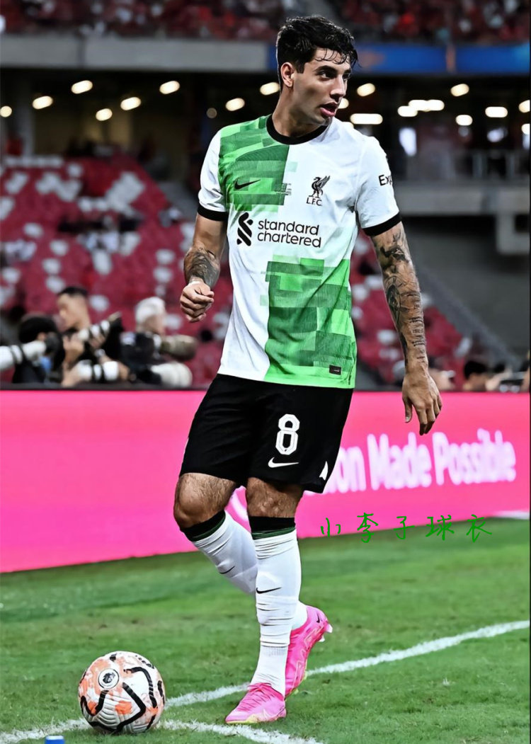 正品利物浦球衣11号萨拉赫2324客场索博斯洛伊努涅斯阿诺德足球服