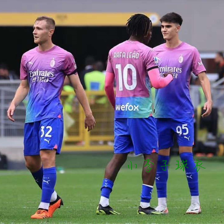 正品ac米兰球衣11号普利希奇伊布2324赛季第二客场22卡卡莱奥吉鲁