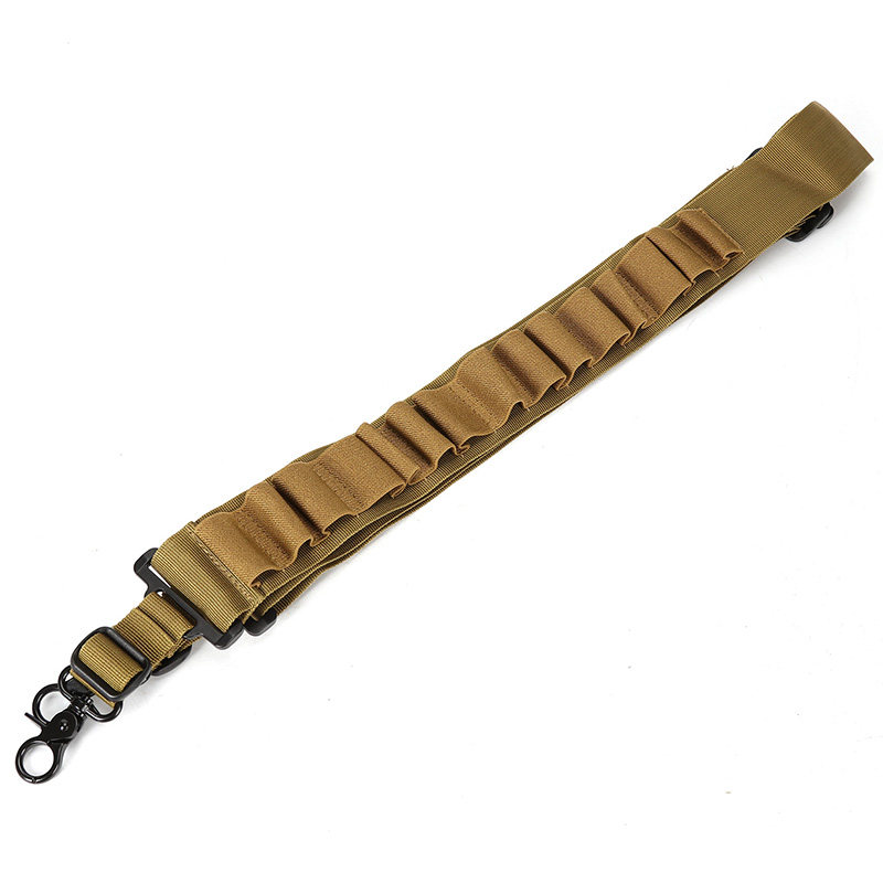 战术背带散弹多功能霰弹挂袋双吊带15颗便携战术腰带