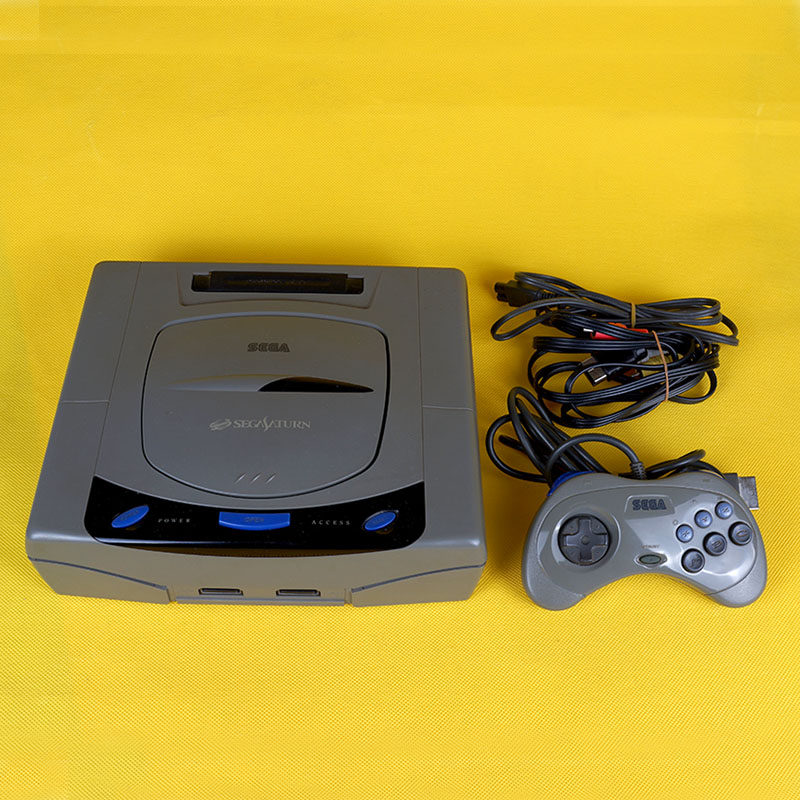 世嘉中古原装日版游戏主机 双灯灰色土星ss游戏机
