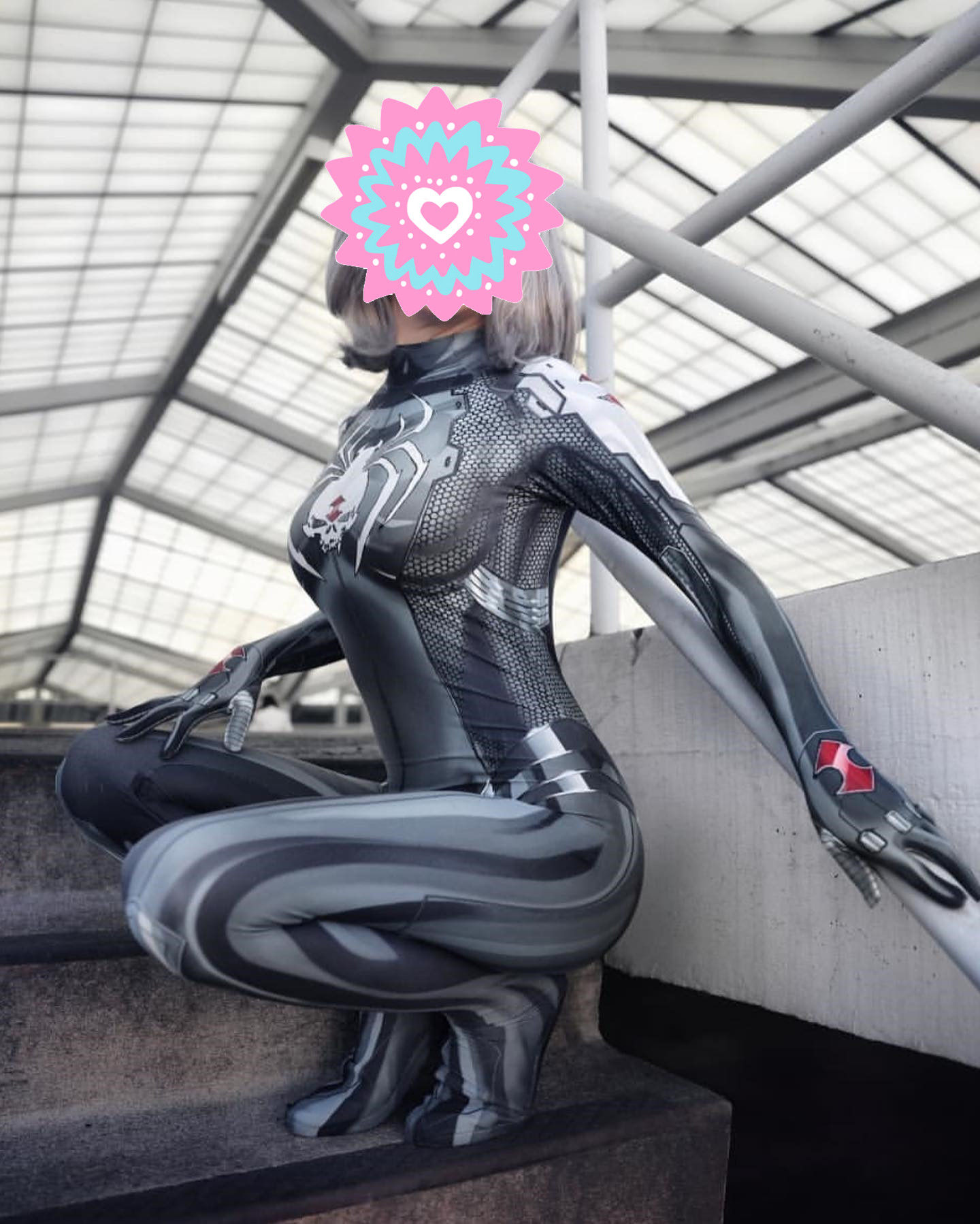 黑色款白寡妇whitewidow女蜘连体紧身衣cosplay舞台cosplay女装